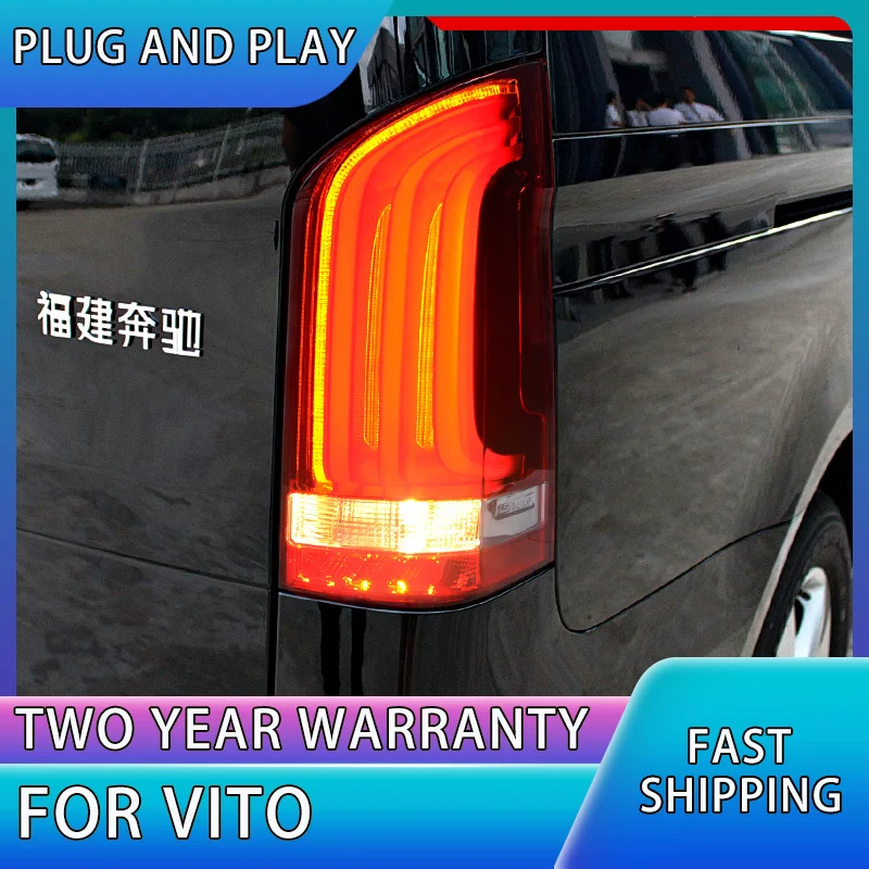 Car Lights For Vito W447 2016-2020 V220D V250 LED Auto Taillight Assembly Upgrade High Configure Signal Lamp Tool Accessories