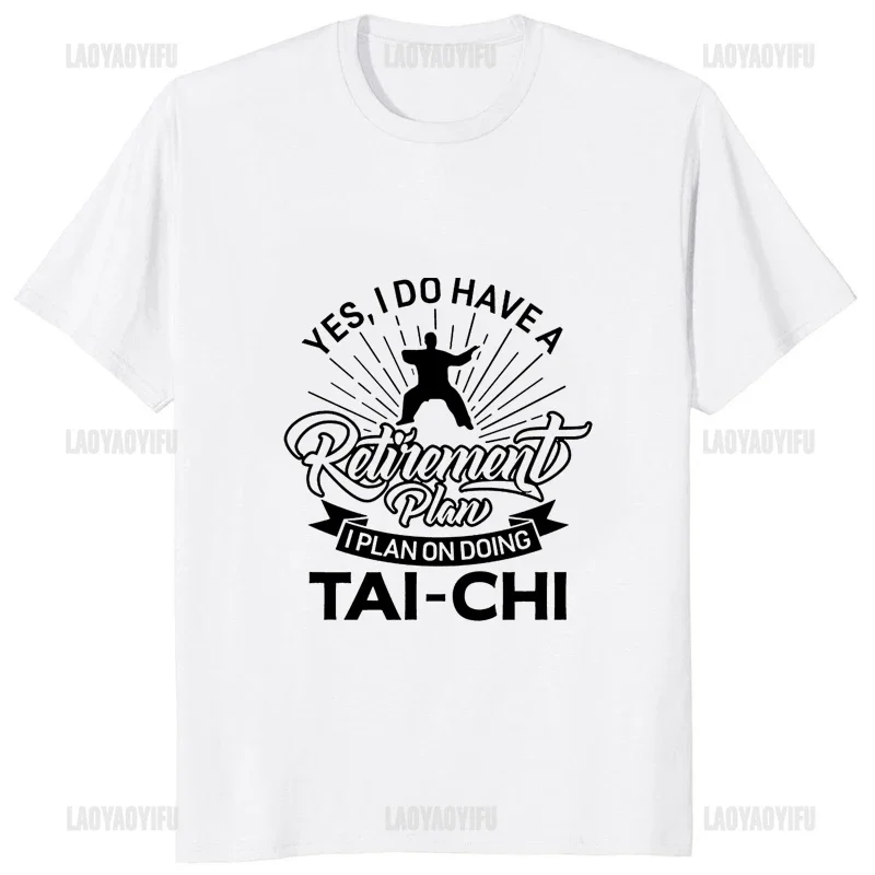 Tai Chi Classic Tai Chi Vintage Printed Chinese Kung Fu Men's T-shirt Casual Fashion Street Hip Hop Short Sleeve Cotton Clothing