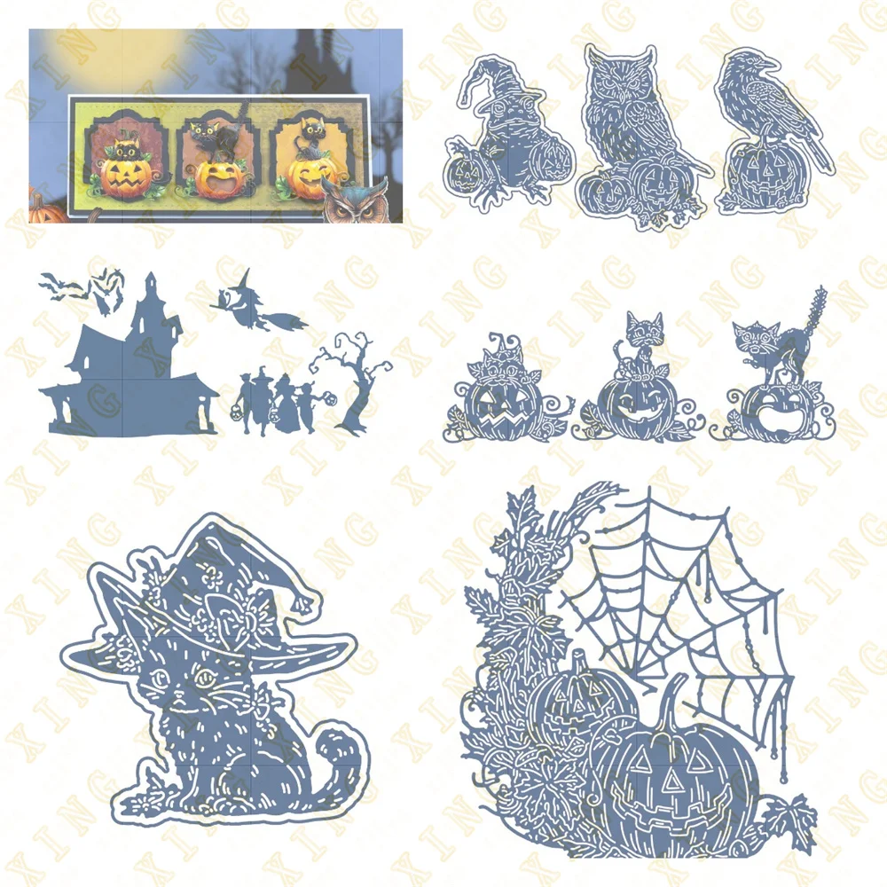 

Halloween Harvest Die Set Die Scrapbooking New Arrival 2023 Metal Cutting Dies Christmas Card Making Stencils for Decor