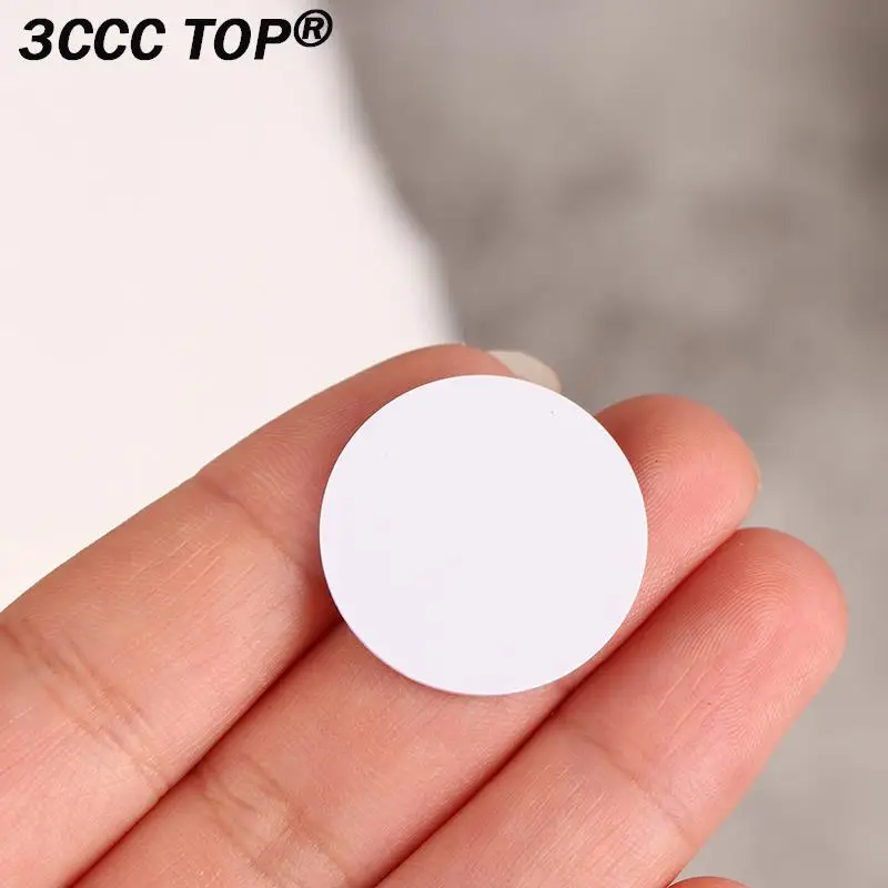 NFC Round Coin Labels regraváveis para jogo de telefone, preto e branco, Smart Cards, NFC, 504 Bytes, 25mm, NFC, NFC, 5PCs