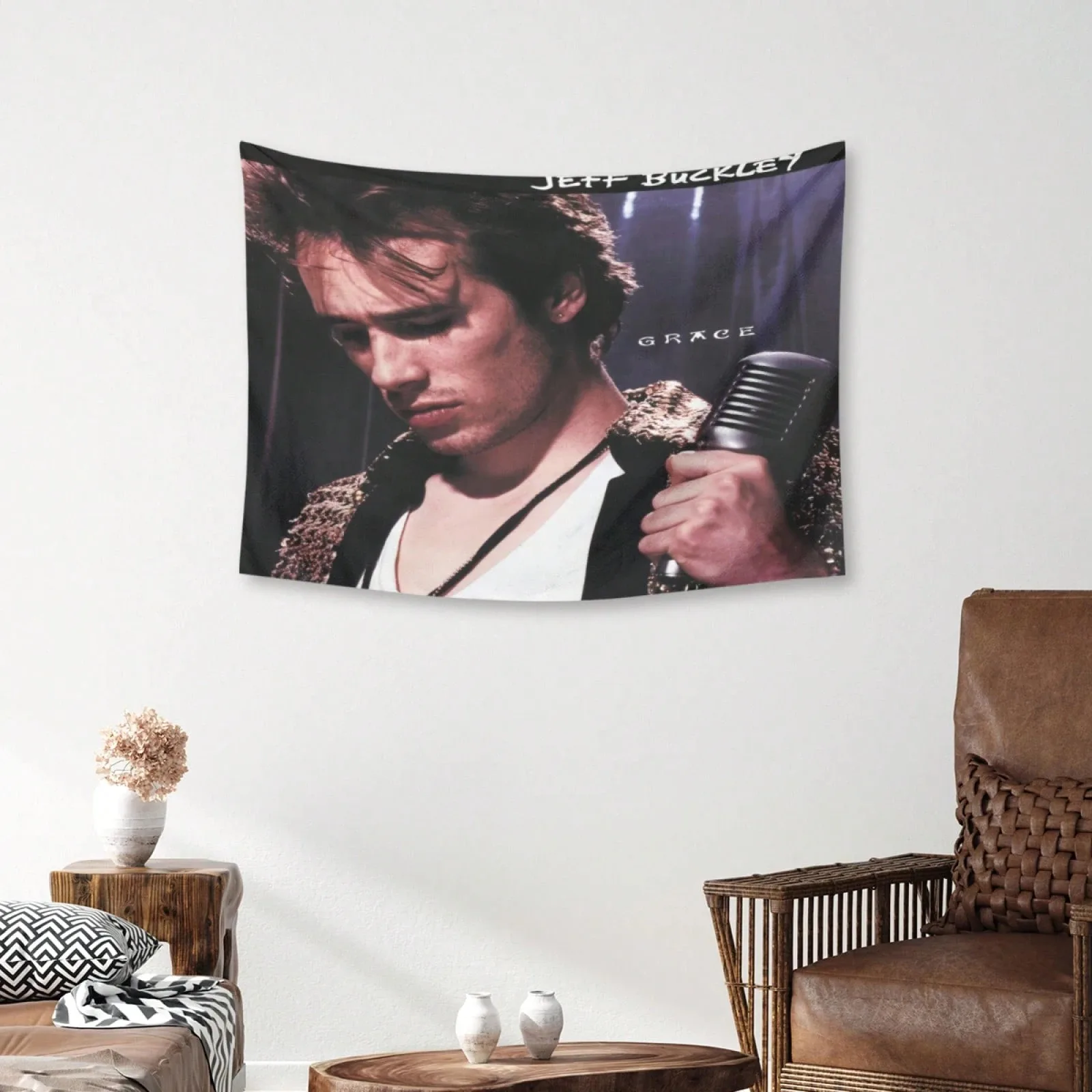 1pc Jeff Buckley Tapestry Grace Banner Music Album Home Decor, Multiple Sizes Polyester 2D Print, Bedroom Decor Rap Fan Gift