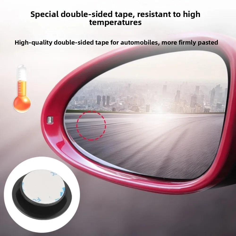 

2pcs Set Frameless Design Blind Spot Mirror 360° Adjustable Wide Angle Car Mirror HD Quality Convex Mirror