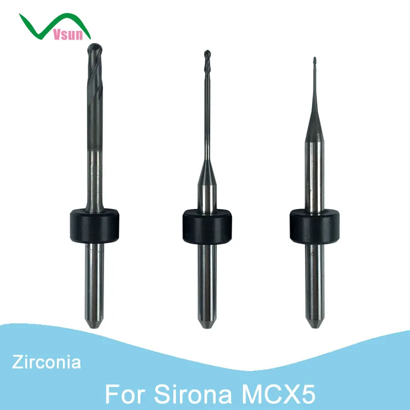 CADCAM Zirconia PMMA Wax PEEK Milling Burs Cutters Tools Compatible with Sirona Inlab MCX5