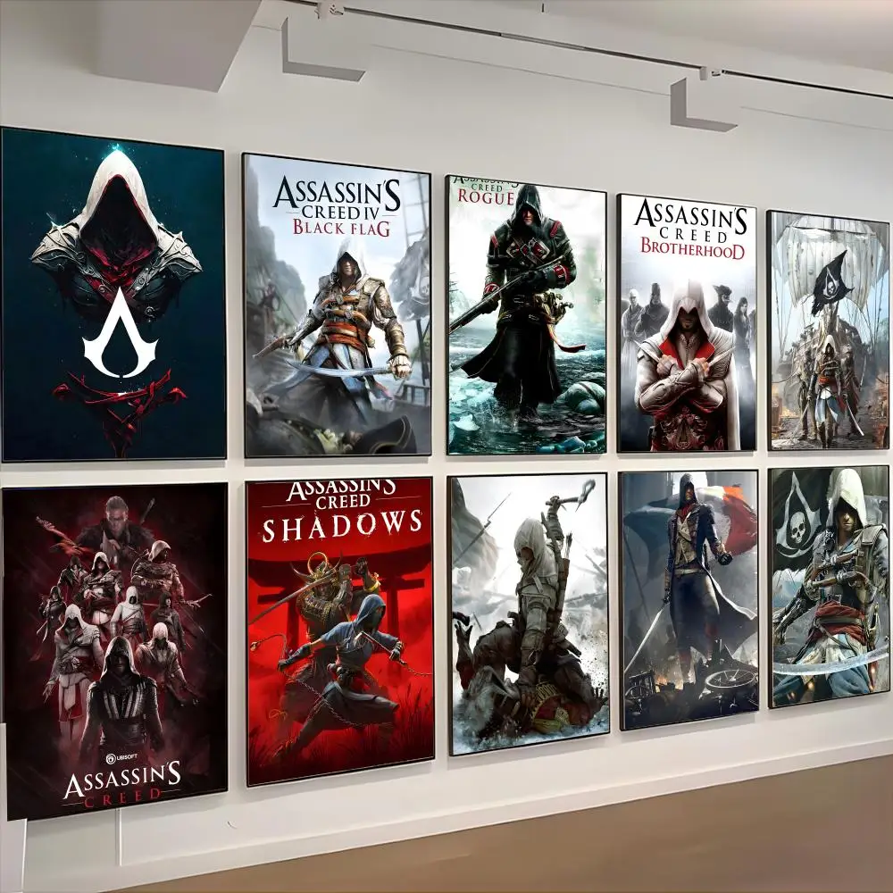Póster de Assassin's Creed, Arte Retro para Decoración de Restaurantes y Bares