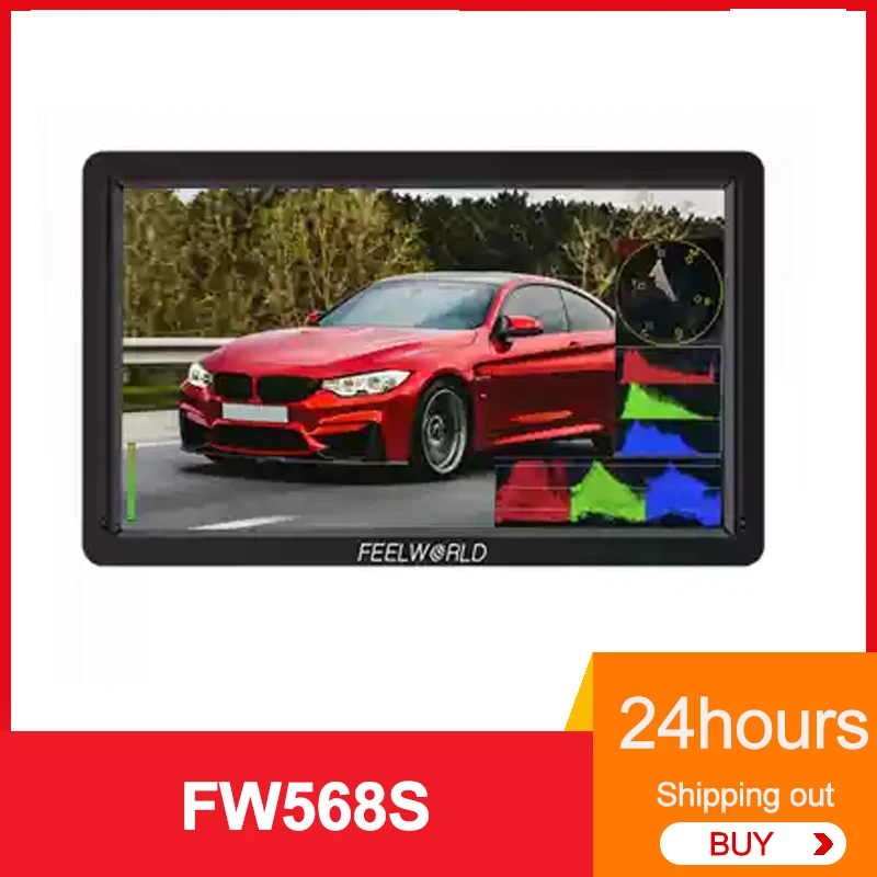 FEELWORLD FW568S 6 Inch 1920X1080 IPS FHD LCD Panel On Camera Field Monitor 3G SDI 4KHDMI Input Output for Youtube Gimbal Rig