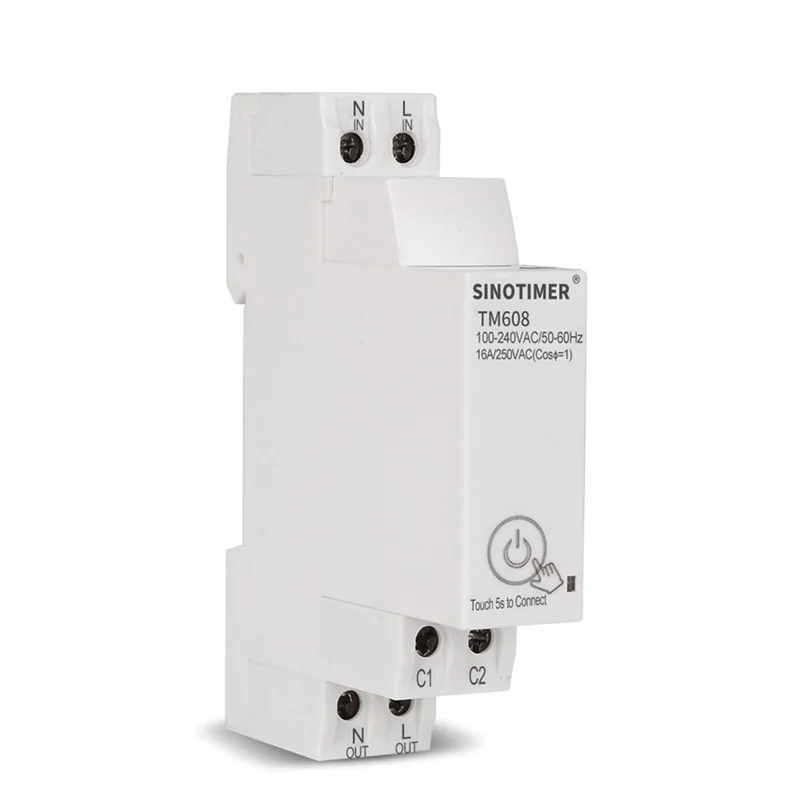 

HOT SINOTIMER TM608 Smart WiFi Single-Phase Energy Meter Household Multifunction Rail Energy Meter 16A 100-240V
