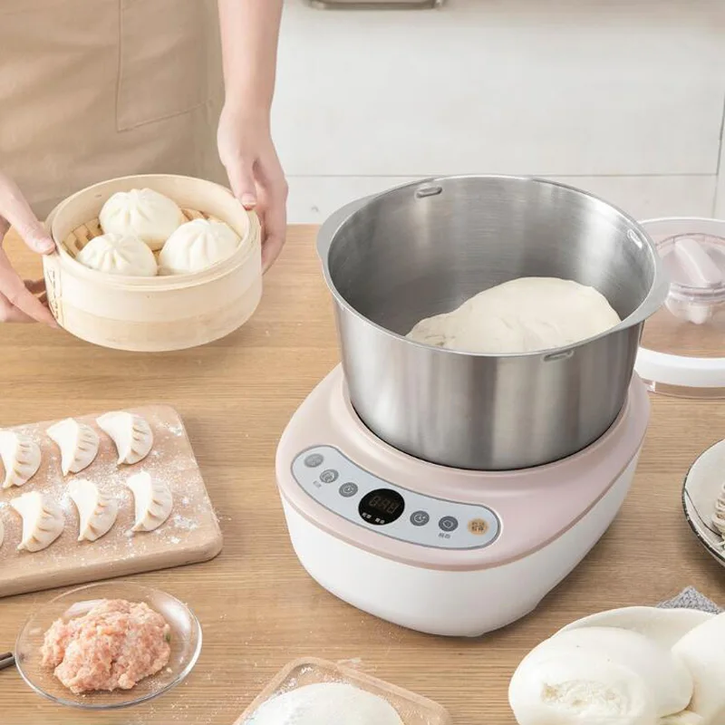 

Household Dough Mixer Kneading Machine Intelligent Dough Mixing Machine Timing Stainless Steel Food Mixer