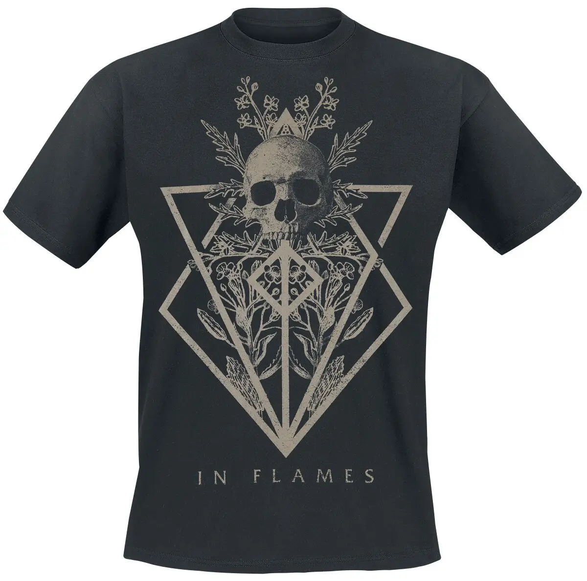 Skull Logo in Flames T-Shirt Men Women Vintage Metal Rock Band Graphic Tee 100% Cotton Summer Streetwear Top