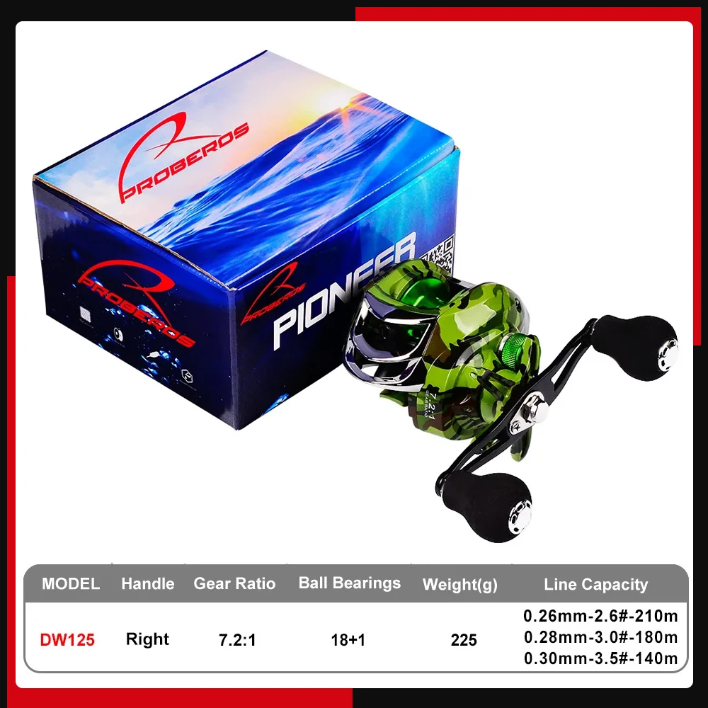 Baitcasting Reel 18+1 Ball Bearings Fishing Reels Max 22lb Magnetic Brake Baitcaster Fishing Reel Fishing Accessories