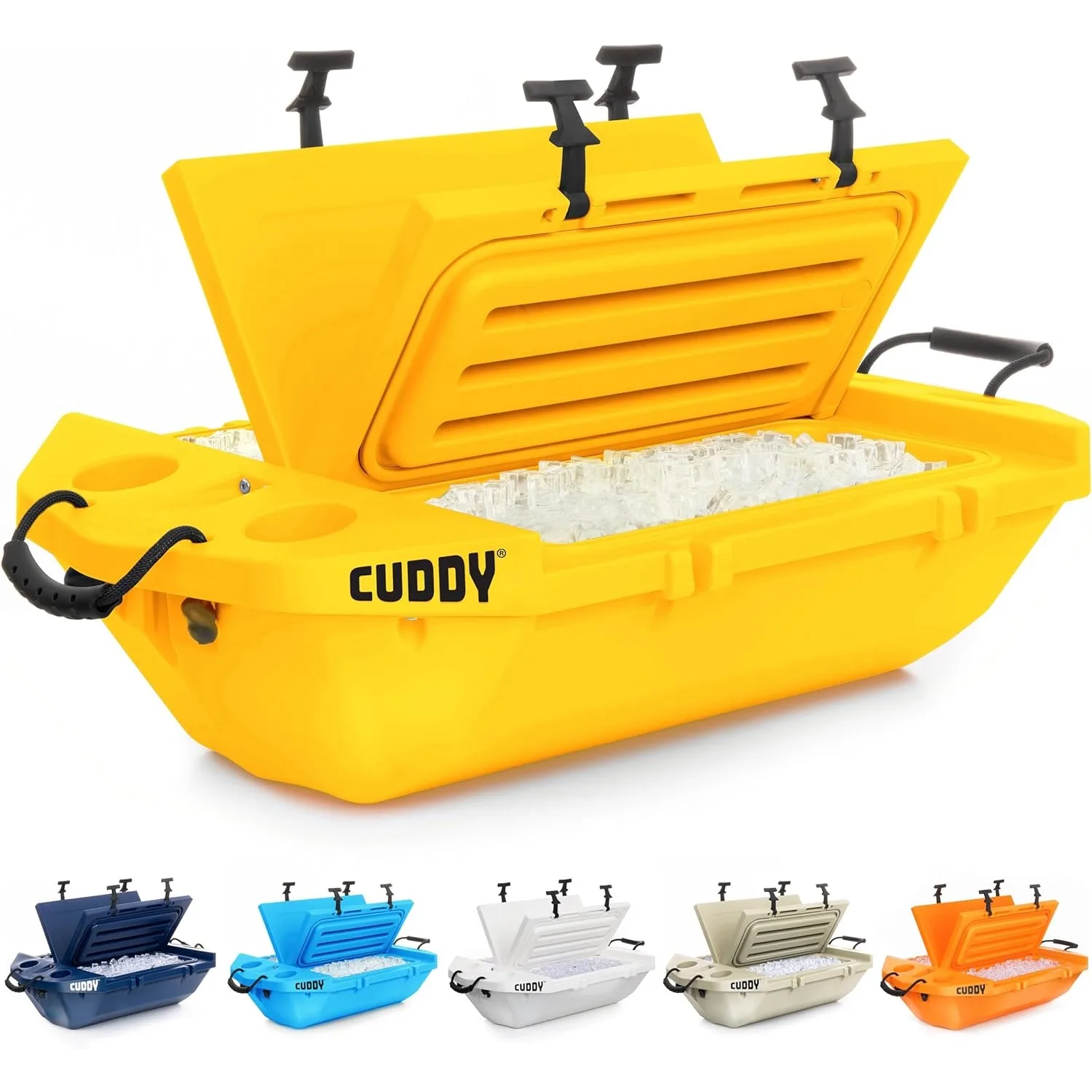 

Cuddy Floating Cooler and Dry Storage Vessel – 40QT – Amphibious Hard Shell Design - Multiple Color Options