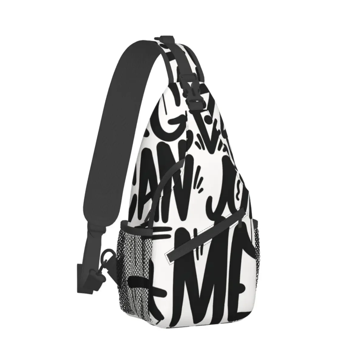 Graffiti Style Art Crossbody Bag Sports 2pac Chest Bag Unisex Women Man Fashion Shoulder Backpacks Travel