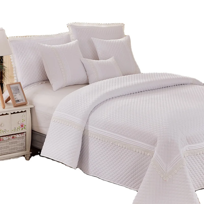 Lace Design Embroidery Latest Design Luxury Bedspread Set