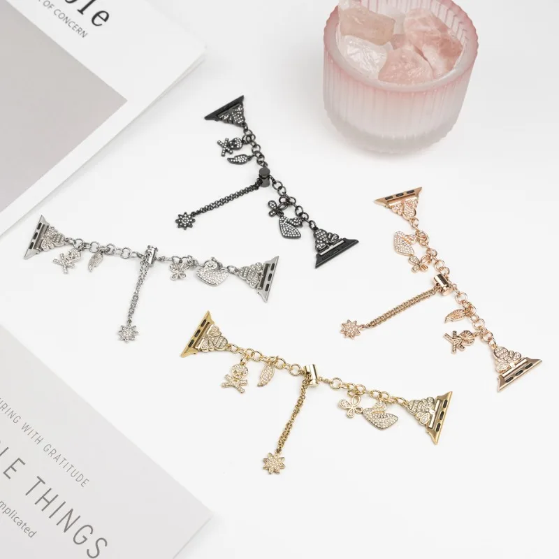 Metalen Band Voor Apple Horlogeband 44Mm 49Mm Ultra 45Mm 42Mm 38/40/41Mm Vrouwen Diamant Design Armband Iwatch Serie 8 7 6 5 4 3 Se