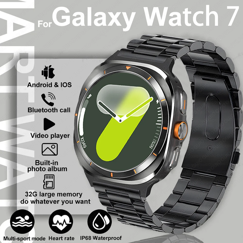 New Galaxy Watch 7 Ultra Smart Watch Men GPS NFC 1.5AMOLED Screen Sports Fitness Tracker Health Women smart watch for Samsung