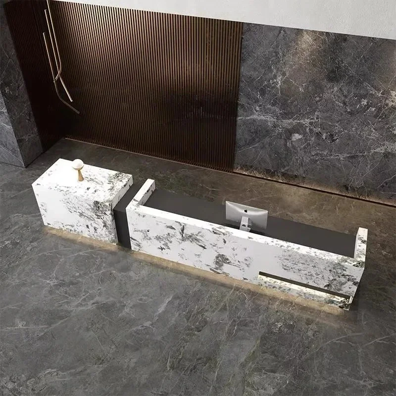 مكاتب استقبال فاخرة للتجميل، أرفف حديثة، مطعم، مكاتب استقبال بسيطة، شركة جمالية، أثاث عصري Mostrador #3