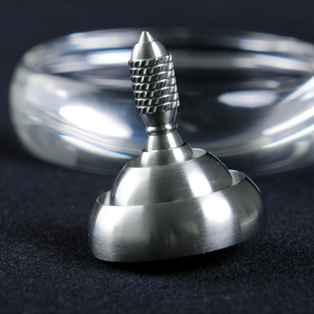MLD EDC UFO Stainless Steel Hand-Rotating Spinning Desktop Fidget Spinner - Stress Relief Toy