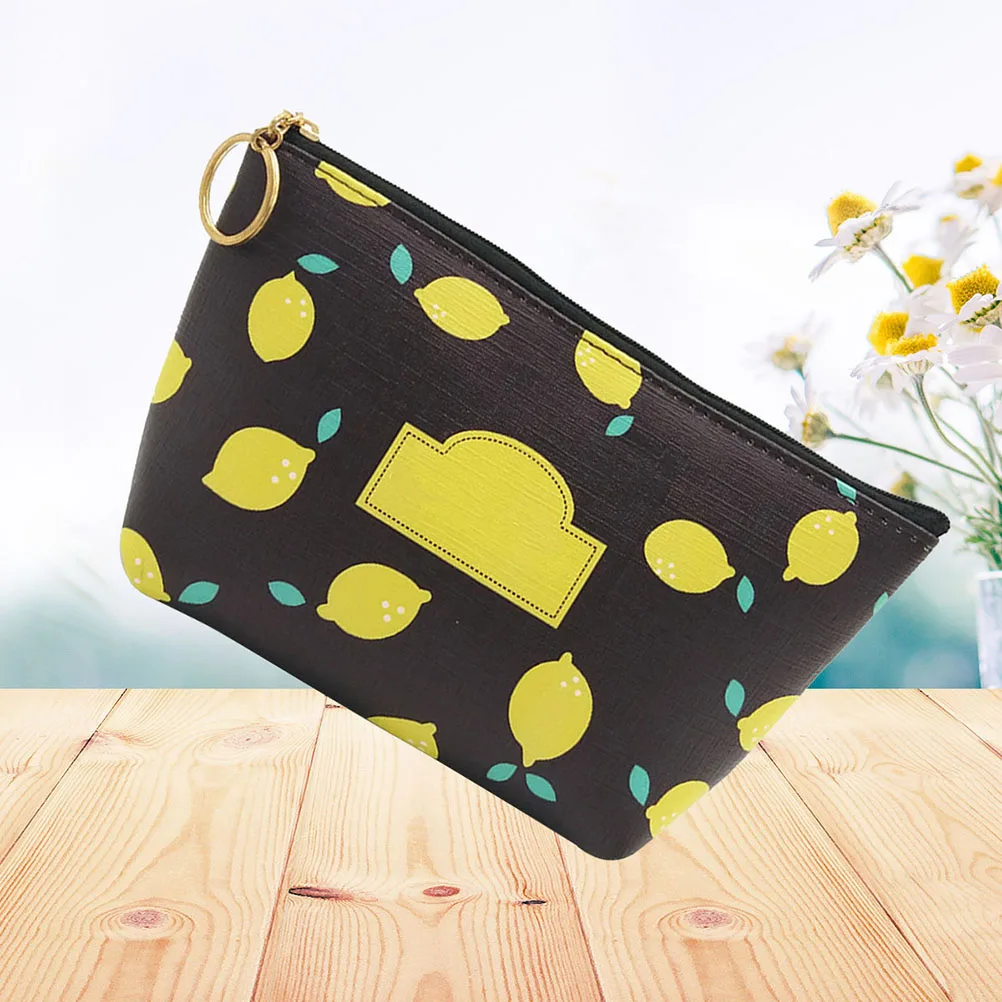 

Pu Bag Waterproof Travel Makeup Pouch Toiletry Organizer Pencil Case For Students Zipper Closure Large Capacity