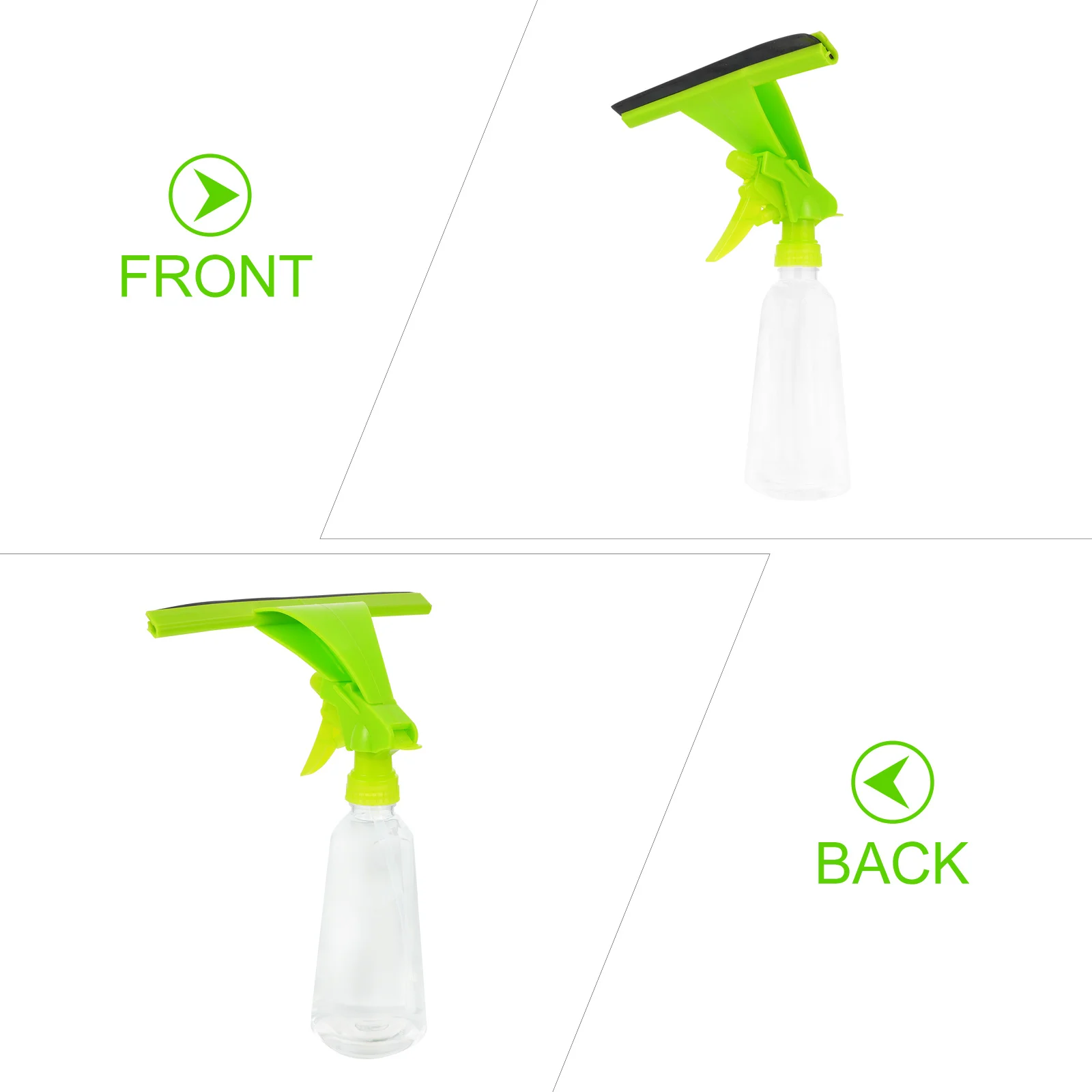 

1pcs Glass Cleaning Squeegee Detachable Spray Bottle Window Cleaner For Mirrors Tiles Showers Kitchen Bathroom Green