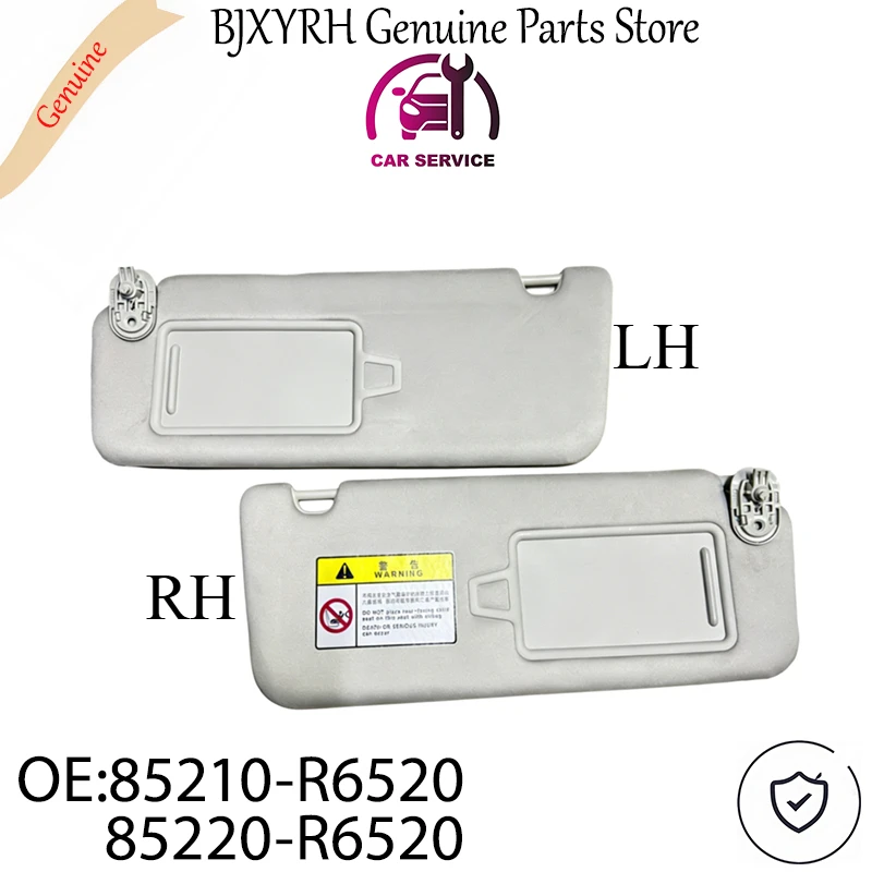 

85210R6520 85220R6520 Замшевый бежево-серый передний солнцезащитный козырек (левый или правый) для Hyundai Santa Fe 2024-2026 OEM