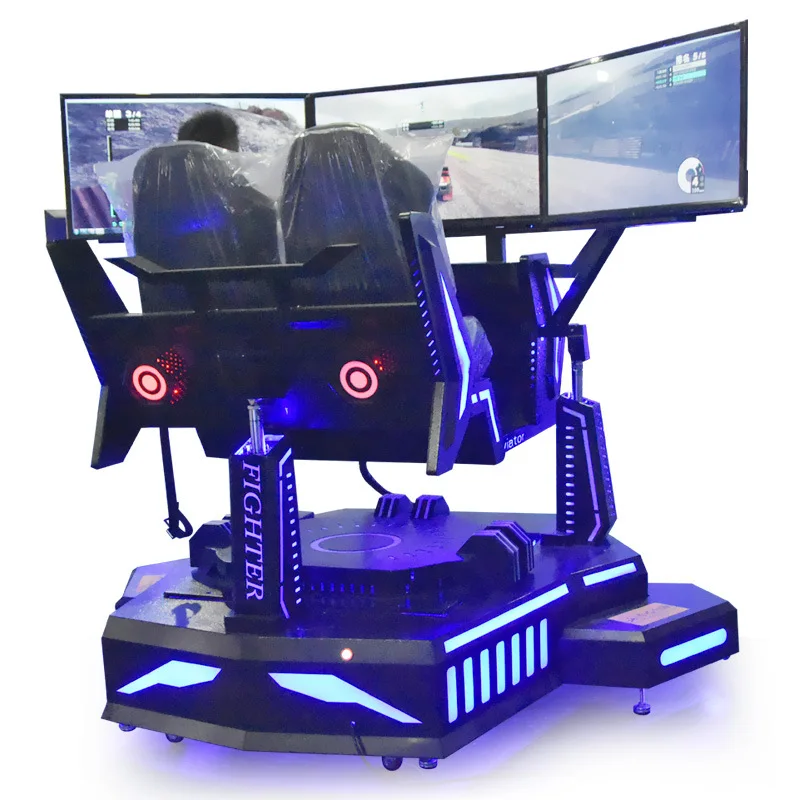 Real Driving Simulator 9d Vr Racing Simulator Machine Six Axis Three Screen Coin Operated Racing Car Game