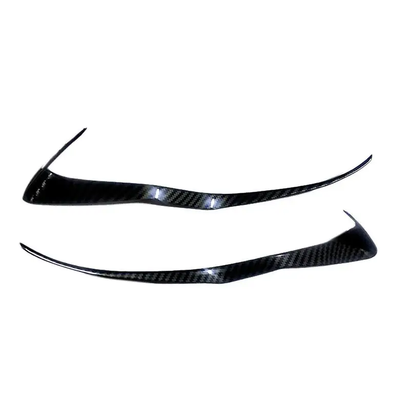 Carbon Fiber Head Front Light Cover Trim Eyebrow For Subaru Xv 12-16