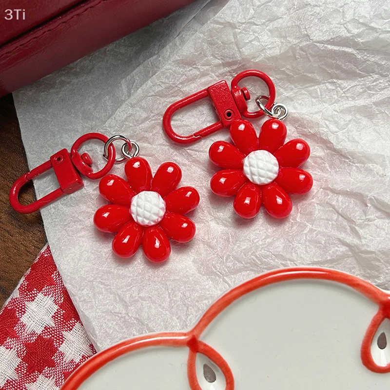الكورية لون الحلوى زهرة المفاتيح الحلو لطيف الأزهار كيرينغ سيارة مفتاح حامل حقيبة قلادة ظهره الديكور أفضل صديق الهدايا