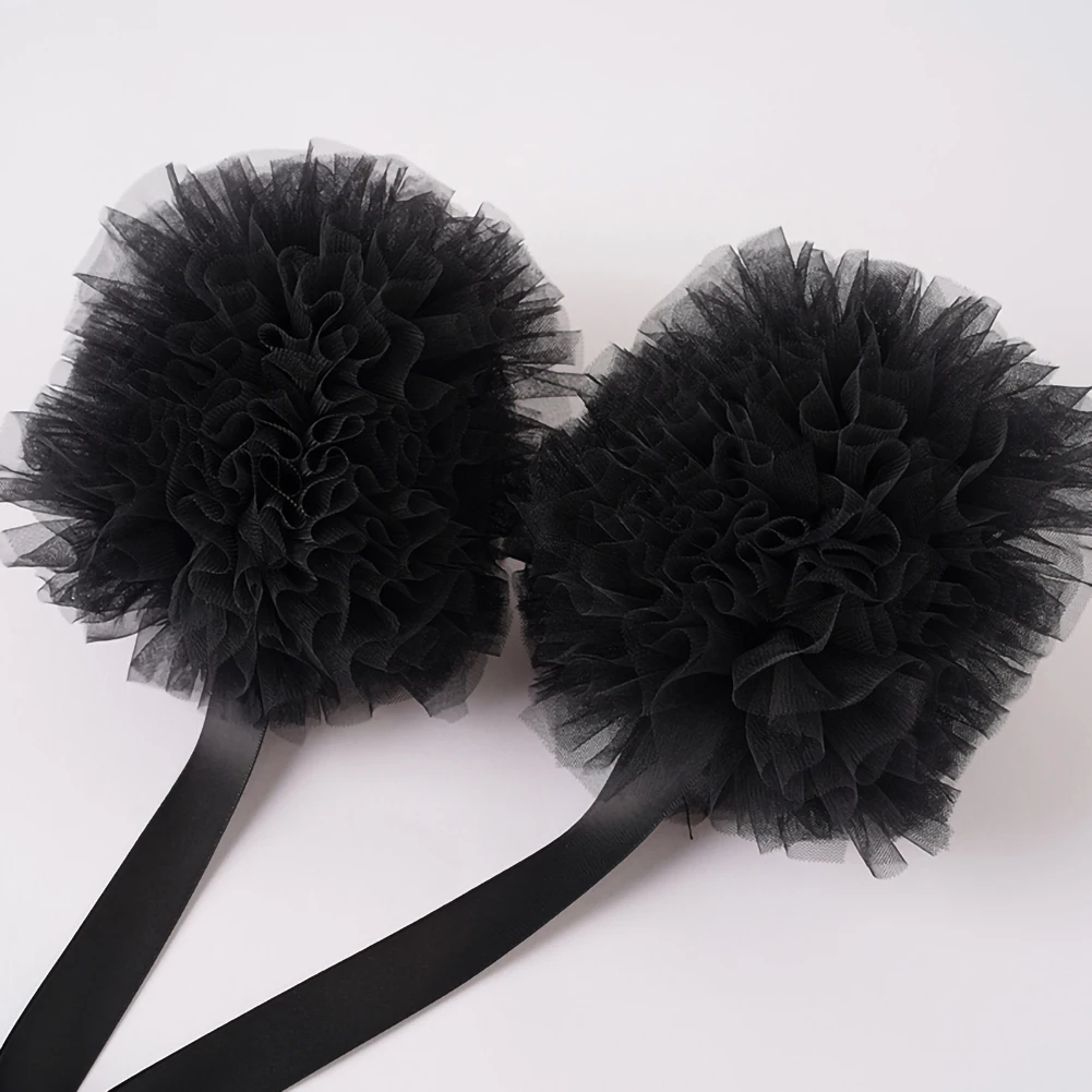 โมเดิร์นเต้นรําอุปกรณ์เสริมมือดอกไม้แขนลอยสีทึบเวทีเสื้อผ้าอุปกรณ์เสริมสายรัดข้อมือตาข่ายสีแดงสีดําสีขาว