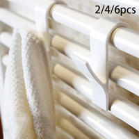 2-6pcs Hangers for Heated Towel Multi-Purpose Radiator Hooks Coat Clothes Hanger Scarf Rack Bath Hook