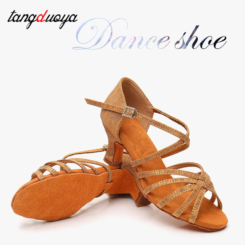 

Women's Latin dance shoes with soft soles High quality wholesale ballroom tango salsa dance shoes 5.5/7cm Girl's Dancing Shoes