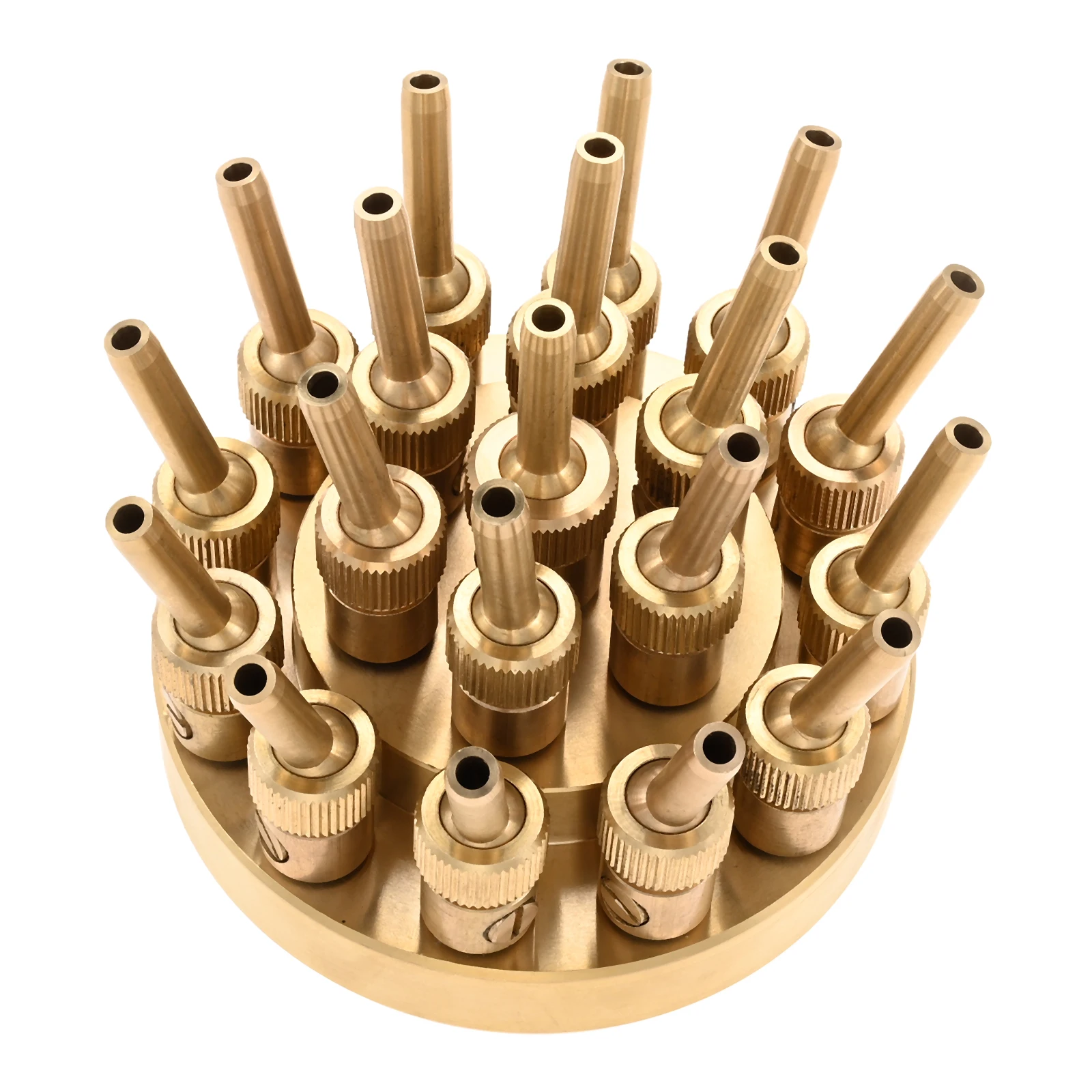 

Adjustable 3-Layers Brass Fountain Nozzles 19-in-1 Flower Sprinkler Waterscape Spring Equipment 1" Thread Spray Head Decor Pond