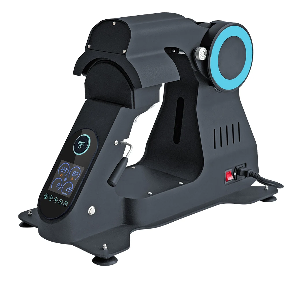 ماكينة ضغط حرارية أوتوماتيكية كهربائية مع لوحات تسخين مزدوجة لطباعة القبعة