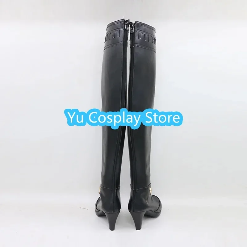 

AIAI 2025Yu- Francis Drake Game FGO Captain Cosplay Prop Black PU Leather Shoes Halloween Carnival Boots Cu