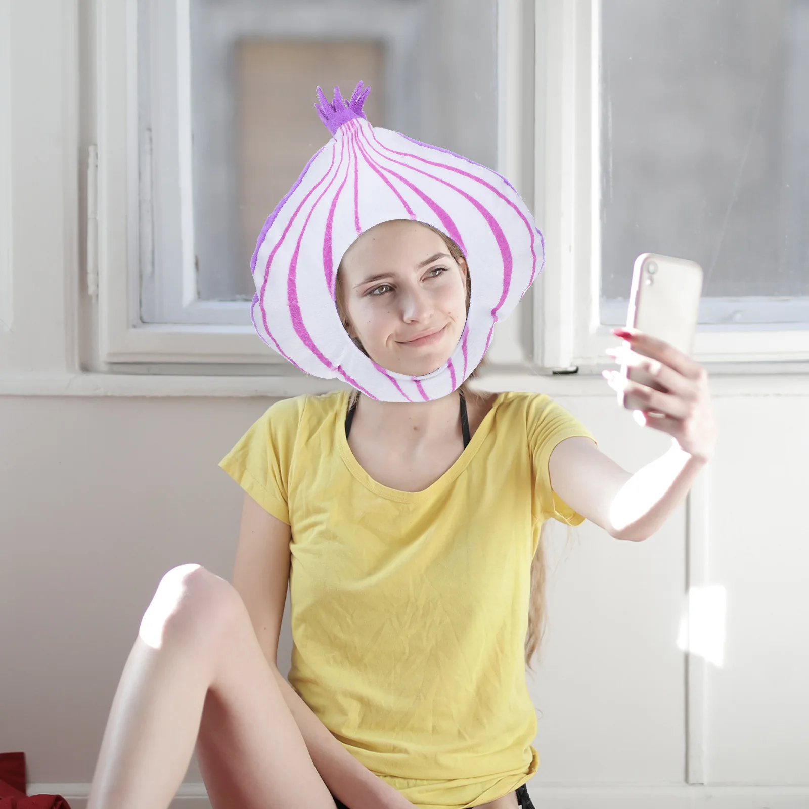 

Onion Head Hat Halloween Party Cap Cosplay Supplies Cartoon Funny Costume Accessories