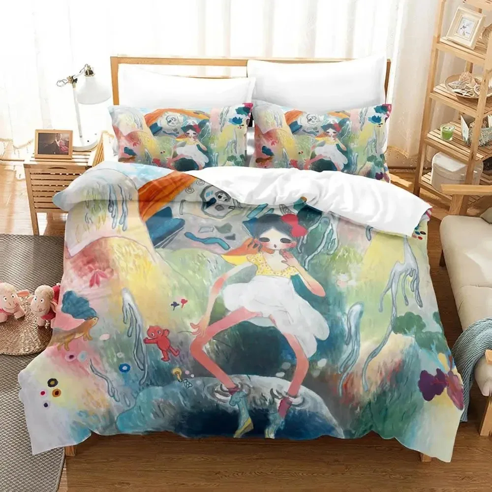 Anime Aya Takano Bedding Set Duvet Cover Bed Set Quilt Cover Pillowcase Comforter king Queen Size Boys Adult Bedding Set