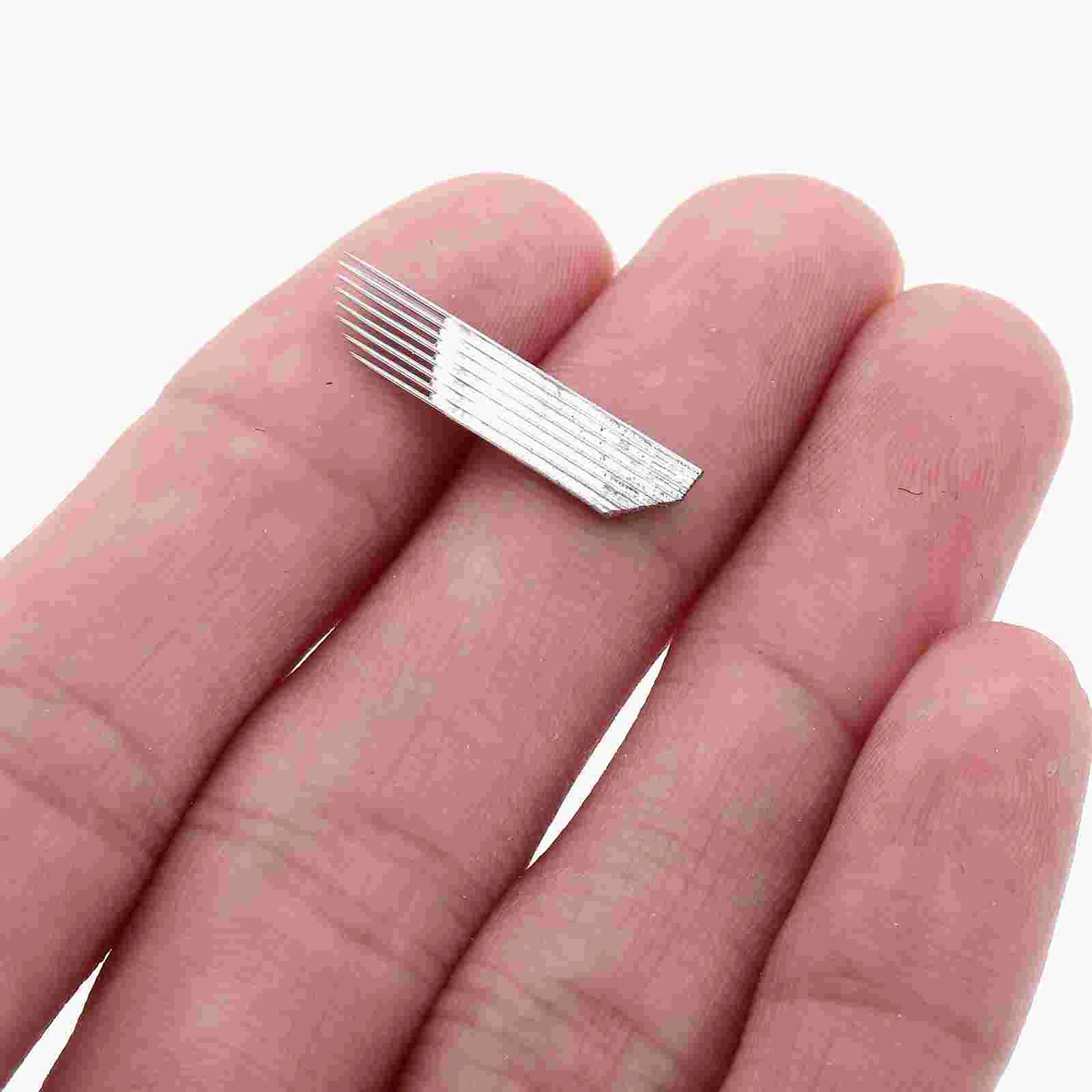 

100pcs Blades Single Arc Double Row 15 Eyebrow Needle Make-up Blades Microblading Pen microblading blades