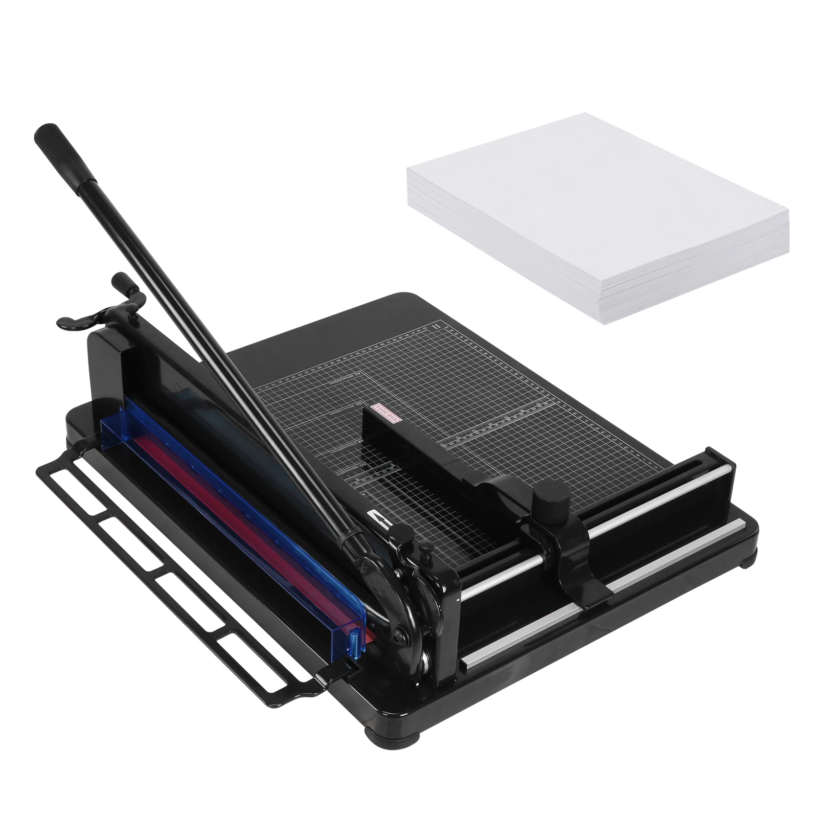 17inch Stack Paper Trimmer with Double Safety Protection Guillotine Trimmer 400 Sheets Capacity for Classroom Crafting Cardstock