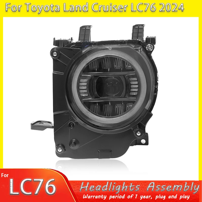 

Светодиодные фары для Toyota Land Cruiser LC76, 2024, LC70, LC76, LC78, LC79, с функциями DRL, поворотников и дальнего света