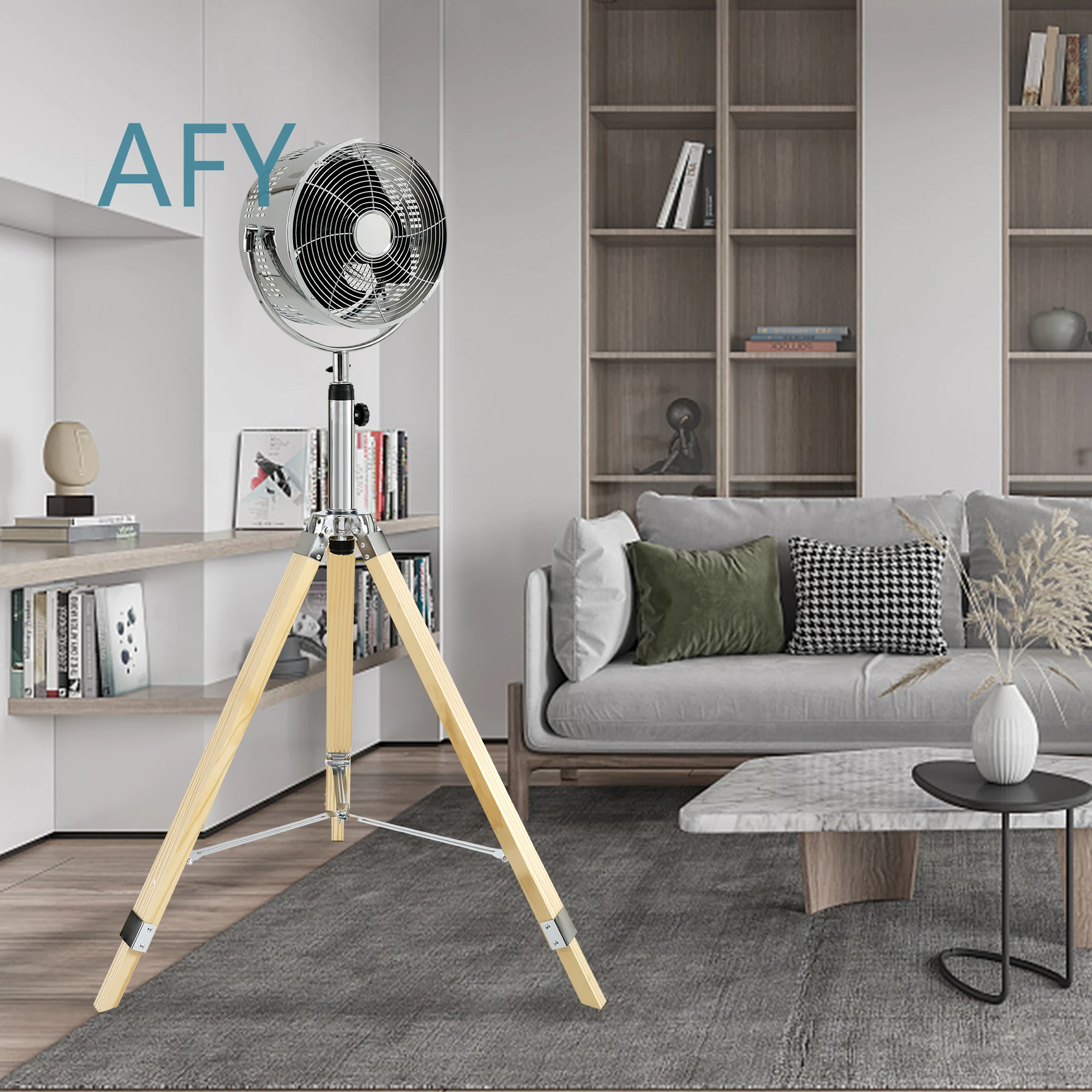 3 Speed Adjustment Multiple Wide Angle Standing Fan for Bedroom Living Room Office Home Use Quiet Oscillating Floor Fan