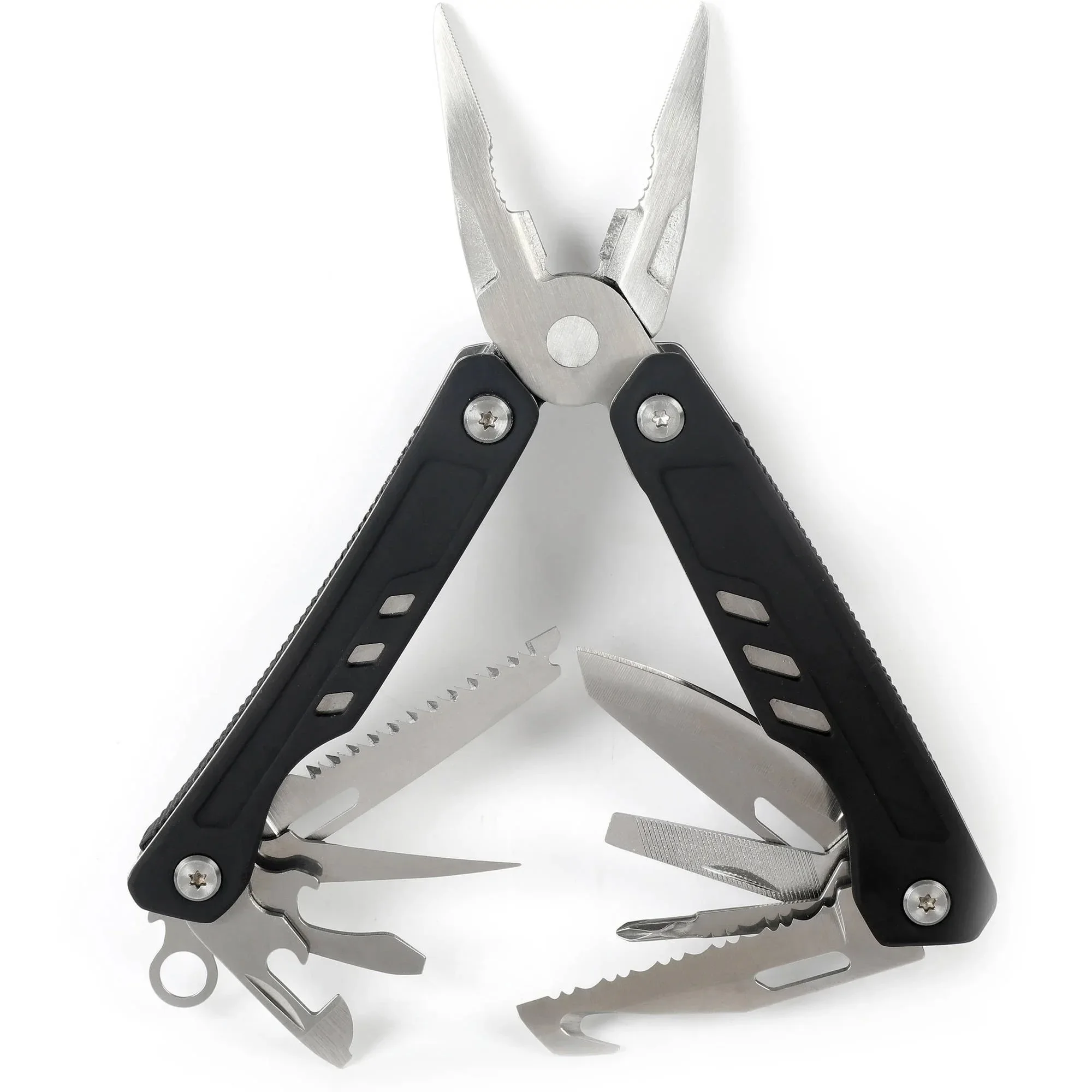 

Ozark Trail 17-in-1 Multi tool, Stainless Steel, Black, Model 2119 craft knife