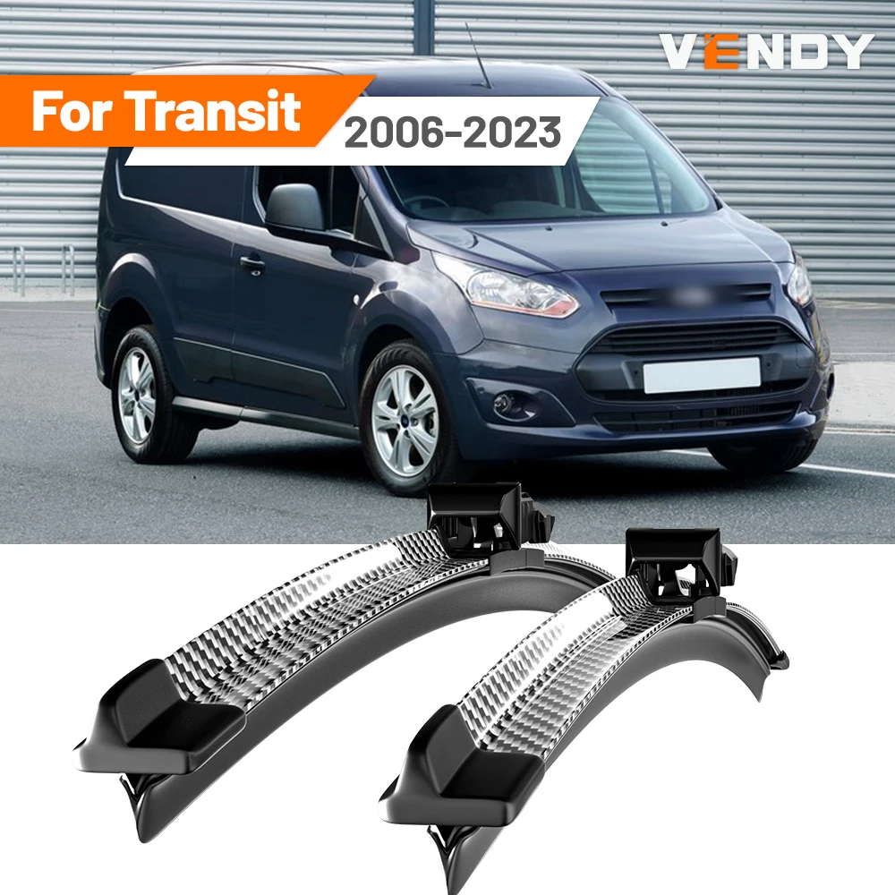 Para Ford Transit Connect Tourneo Custom Courier 2006-2023 2012 2013 2014 2 uds limpiaparabrisas delantero limpiaparabrisas