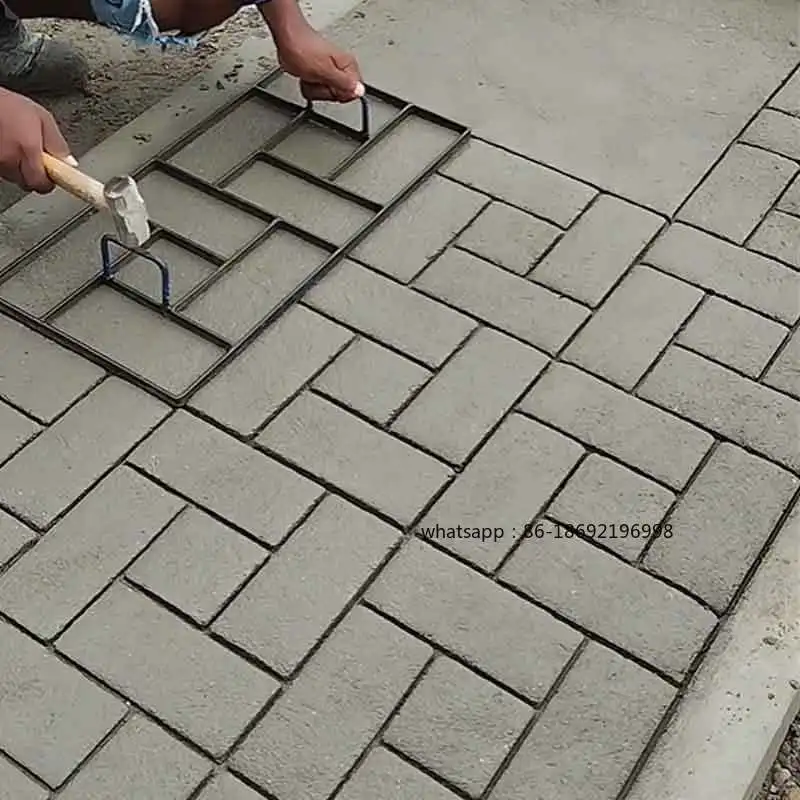 New Concrete Garden Courtyard Floor Mold Cement Embossing Printing Cement Floor Anti-skid Cement Mold