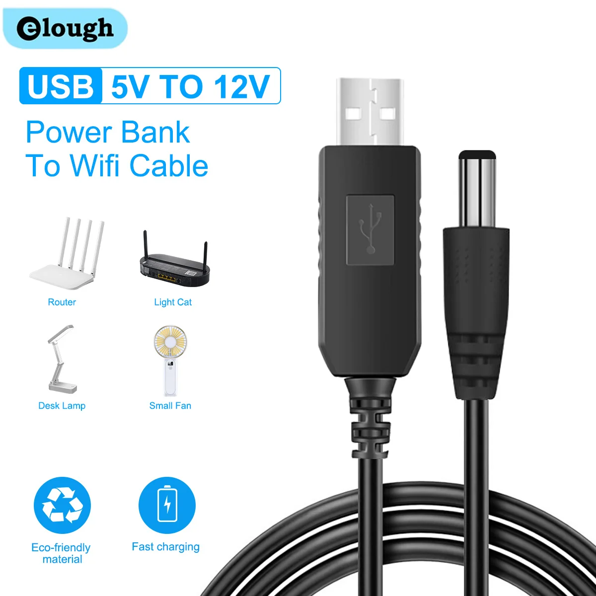 라우터 카메라용 다기능 전압 컨버터 케이블, USB 5V-DC 9 V, 12V, WiFi-파워뱅크 부스터 컨버터 케이블, 8DC 