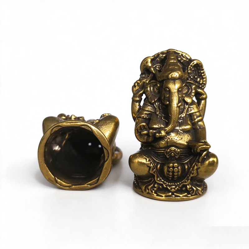 Brass Gold Lord Ganesha Buddhas Ornament Figurines Antique Copper Buddha Statue Desk Decorations Home Decor Craft