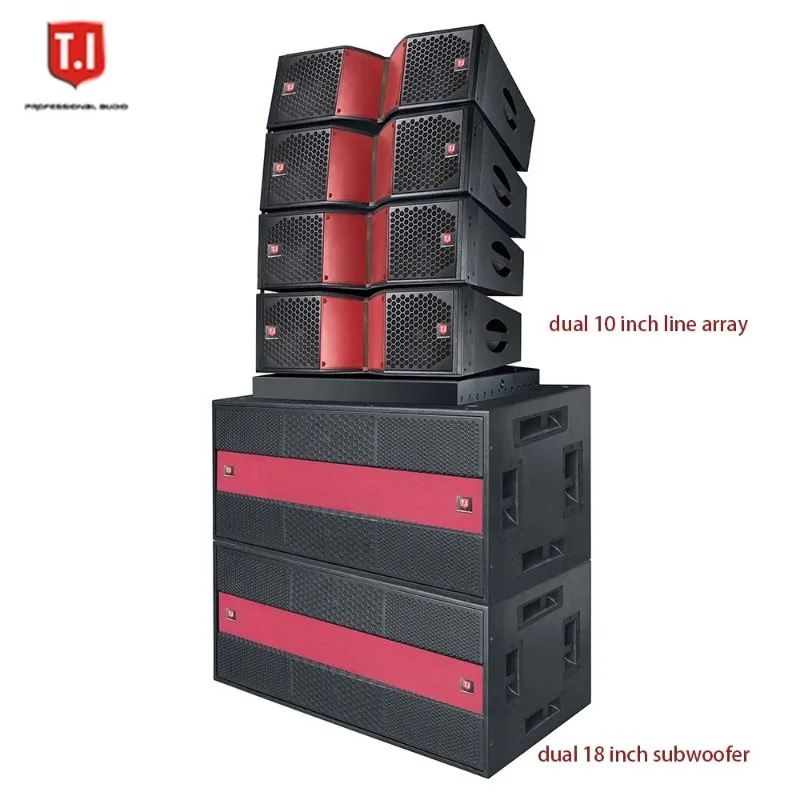 Dual 12 Inch 3-Way Passive Line Array with 18 Inch Subwoofer Professional Sound