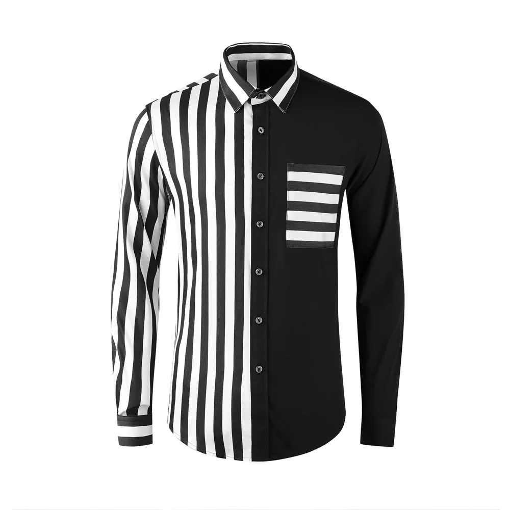 Men\'s Shirt Comfortable and Breathable Long Sleeve Floral Striped Shirt Daily Wear Men\'s Clothing Extra Large Size