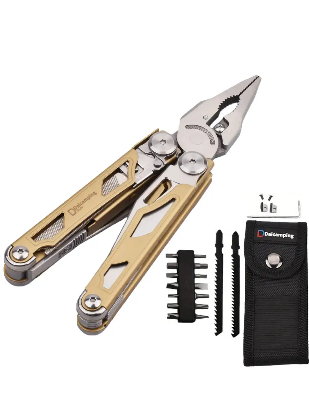 Daicamping W DL25 DL30 EDC Multi-tool Kit Multifunctional Tools Hand Multi Tool Folding Multit Survival Pliers Sets