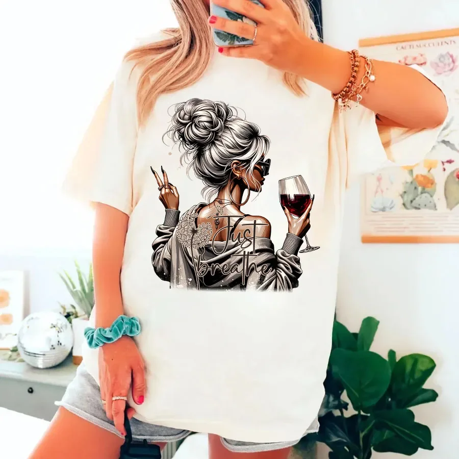 

Мотивационная вдохновляющая цитата в стиле Харадзюку, забавная эстетичная женская новая летняя футболка с мультяшным принтом, женская эстетичная одежда