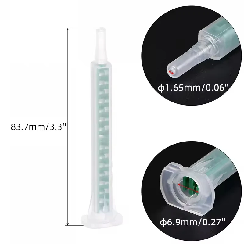 10pcs/20pcs 3.3inch Plastic Static Mixer, Epoxy Resin Mixing Nozzle,83mmMixing Tube for Two Component Liquid Mixer AB Glue Gun
