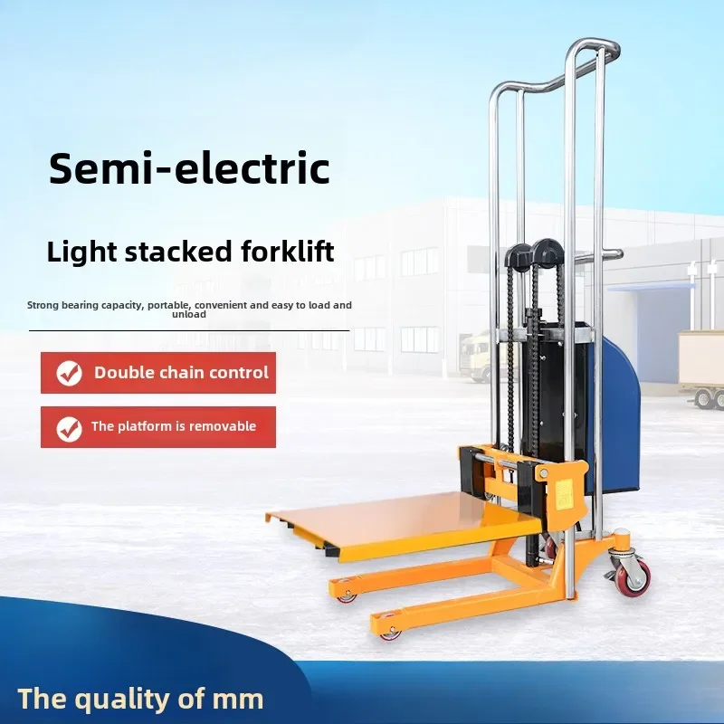 LYN Portable Stacker Hydraulic Material Handling Truck Anti-skid and Anti-leakage Cylinder