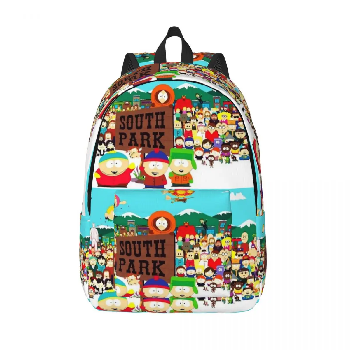 

S-Southparks All Characters Casual Backpack Sports Student Hiking Travel Daypack for Men Women Laptop Computer Shoulder Bag